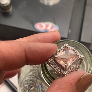 Stunning Silver Ring with Pink Gemstone